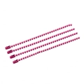 Set mit vier rosapinkfarbenen Metall-Kugelkettchen mit passenden Verbindern für Bastler - 11.5cm * 2.4mm (20 Stück/Packung) / Fuchsia