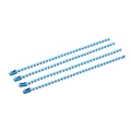Hellblaue Metall-Kugelkette für DIY-Schlüsselanhänger mit passendem Verschluss - 11.5cm * 2.4mm (20 Stück/Packung) / Himmelblau