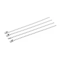 Set mit vier 11 cm weißen Metallkugelketten mit Verschlüssen für DIY-Schlüsselanhänger - 11.5cm * 2.4mm (20 Stück/Packung) / Weiß