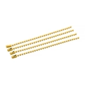 Fünf Stück 11cm ingwergelbe Metallkugelkettchen mit passenden zylindrischen Verschlüssen - 11.5cm * 2.4mm (20 Stück/Packung) / Gelb