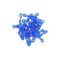 Blue silicone anti-slip eyewear chain connectors with silver stainless steel coils - 22*6mm (50 Pieces/Pack) / Blue