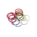 Lot d'anneaux de reliure en métal coloré de 30 mm avec finition peinte variée - Rose vif