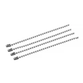 Fünf silberfarbene Metall-Kugelkettchen mit Verschluss für DIY-Schlüsselanhänger - 11.5cm * 2.4mm (20 Stück/Packung) / Grau