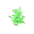 DIY fluorescent green silicone anti-slip loop connectors with silver metal springs - 22*6mm (50 Pieces/Pack) / Green