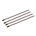 Fünf 11cm braune Metallkugelkettchen mit Verbindern für DIY-Schlüsselanhänger - 11.5cm * 2.4mm (20 Stück/Packung) / Braun