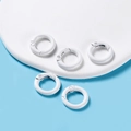 5er-Set weiße runde Metall-Federringe für DIY-Taschen und Schlüsselanhänger-Zubehör - 25*3.7mm (5 Stück) 23g / Weiß