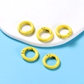 Σετ 5 κίτρινοι κρίκοι ελατηρίου O-ring για DIY μπρελόκ και αξεσουάρ για τσάντες - Κίτρινο