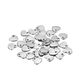 Polished silver heart-shaped stainless steel charms with pre-drilled holes for DIY jewelry - 6.5*7mm (20 Pieces/Pack) / Heart Shape - Steel Color