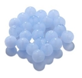 Light blue translucent round DIY spacer beads with a smooth cat eye finish for jewelry - 6mm / Transparent Blue