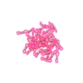 Rose red silicone eyeglass chain connectors with silver metal springs for DIY mask lanyards - 22*6mm (50 Pieces/Pack) / Rose Red