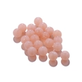 Cuentas de acrílico redondas de color rosa suave con agujeros para joyería DIY - 6mm / Rosa loto