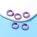 Πέντε μωβ δακτύλιοι ελατηρίου O-ring για DIY μπρελόκ και αξεσουάρ τσαντών - Μωβ