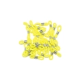 Yellow silicone anti-slip eyewear chain connectors with silver metal spring loops - 22*6mm (50 Pieces/Pack) / Yellow