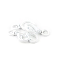 Chiusura a moschettone girevole a cuore bianca per portachiavi e accessori fai-da-te - Forma di orso 34mm*21.6mm*9mm / Bianco
