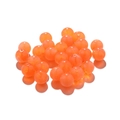 Vibrant orange translucent imitation agate round beads with hole for DIY jewelry making - 6mm (10 Pieces/Pack) / Transparent Orange