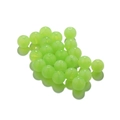 Translucent emerald green acrylic round beads with center hole for DIY jewelry making - 6mm (10 Pieces/Pack) / Green