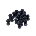 Polished deep black acrylic spacer beads with subtle marble texture for DIY jewelry making - 6mm (10 Pieces/Pack) / Black
