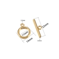 Goldener Edelstahl-Knebelverschluss mit 14mm O-Ring und 22mm T-Stab Abmessungen - Goldfarbe Glatt T30mm