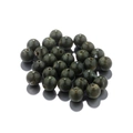 Dark green acrylic amber-imitation beads with marble texture for DIY jewelry making - 6mm (10 Pieces/Pack) / Mung Bean Green