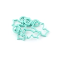Chiusura a moschettone a forma di stella blu menta con base girevole a 360 gradi - Verde Lago