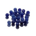 DIY deep blue round acrylic beads with center holes for making jewelry and bracelets - 6mm (10 Pieces/Pack) / Transparent Dark Blue