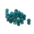 DIY cyan marble textured acrylic beads with center hole for handmade jewelry making - 6mm (10 Pieces/Pack) / Transparent Dark Green