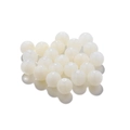 DIY milky white imitation chalcedony round beads with through-holes for jewelry making - 6mm (10 Pieces/Pack) / Transparent Creamy White