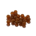 DIY amber resin round beads with smooth surface and center hole for jewelry making - 6mm (10 Pieces/Pack) / Transparent Light Brown