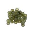 Olive green translucent round beads for DIY jewelry with natural flowing textures - 6mm (10 Pieces/Pack) / Moss Green