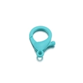 Chiusura a moschettone in plastica azzurra 25mm per creazione di gioielli fai-da-te e portachiavi - 10 Pezzi/Confezione (Apertura 2mm) / Celeste