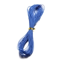 Cordino cerato blu intrecciato da 1 mm con chiusura dorata per la creazione di gioielli - 10m / Blu scuro