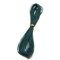 Cordino cerato intrecciato verde scuro da 1mm per gioielli DIY con trama a spirale - 10m / Verde Scuro