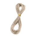 Cordino cerato intrecciato grigio 1mm per gioielli fai-da-te con chiusura dorata - 10m / Lino