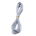 Cordino cerato intrecciato grigio chiaro da 1mm per gioielli con laccio dorato - 10m / Grigio