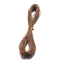 Cordino cerato intrecciato marrone 1mm con trama a tre fili per creazione gioielli - 10m / Cuoio