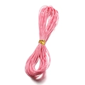 Cordino cerato rosa 1mm intrecciato per gioielli con finitura a trama spirale - 10m / Rosa Chiaro