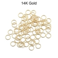 14K gold plated jump rings jewelry making connectors bulk stacked on white background - 3mm (200 Pieces/Pack) / 14K Gold
