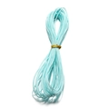 Cordino cerato intrecciato blu chiaro da 1 mm per gioielli con fibra fine - 10m / Blu Macaron