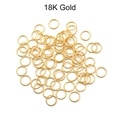 Bulk shiny 18K gold plated jump rings for jewelry making and necklace connection - 3mm (200 Pieces/Pack) / 18K Gold