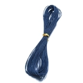Cordino cerato intrecciato blu scuro da 1mm con legaccio dorato per gioielli - 10m / Blu Notte