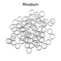 Rhodium-plated jump rings in bulk for jewelry making and DIY connection crafts - 7mm (100 Pieces/Pack) / White Gold