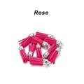 DIY rose-colored suede tassel pendants with silver caps for jewelry making - Silver Cap (38mm) / Rose Red