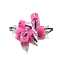 Dettaglio di mini bottiglie di tè al latte rosa con anello per creazione gioielli DIY - 10 Pezzi/Confezione (AC1313) / Rosa Rosso