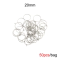 Bulk 20mm silver stainless steel hoop earring components and DIY jewelry findings - 20MM (50 Pieces/Pack) / Original Stainless Steel