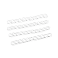 Vier witte 50mm gelakte metalen verlengkettingen voor tassen en sieradenmaken - 30 Stuks/Verpakking (50mm) / Wit