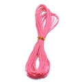 Cordino cerato intrecciato da 1mm rosa pesca brillante con legaccio dorato per gioielli - 10m / Rosa