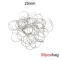 25mm stainless steel open hoop earring findings for DIY jewelry making 50pcs per bag - 25mm (50 Pieces/Pack) / Original Stainless Steel