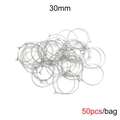 Bulk 30mm silver stainless steel earring hoops, pack of 50pcs for DIY jewelry making - 30MM (50 Pieces/Pack) / Original Stainless Steel