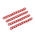 Set van vier 50mm felrode verlengkettingen voor DIY-sieraden maken accessoires - 30 Stuks/Verpakking (50mm) / Rood