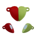 Detail van hartvormige magnetische sluitingen voor DIY-armbanden en sieraden voor koppels - 5 Stuks / Rood en Groen